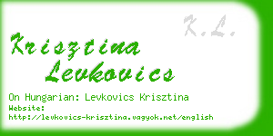 krisztina levkovics business card
